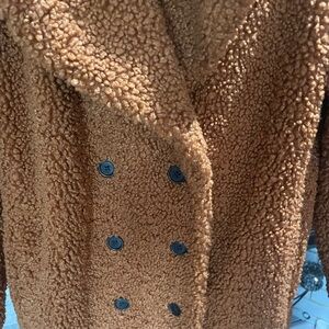 SOLD -J Crew Teddy Coat - Chestnut - oversized small - Worn once - like new